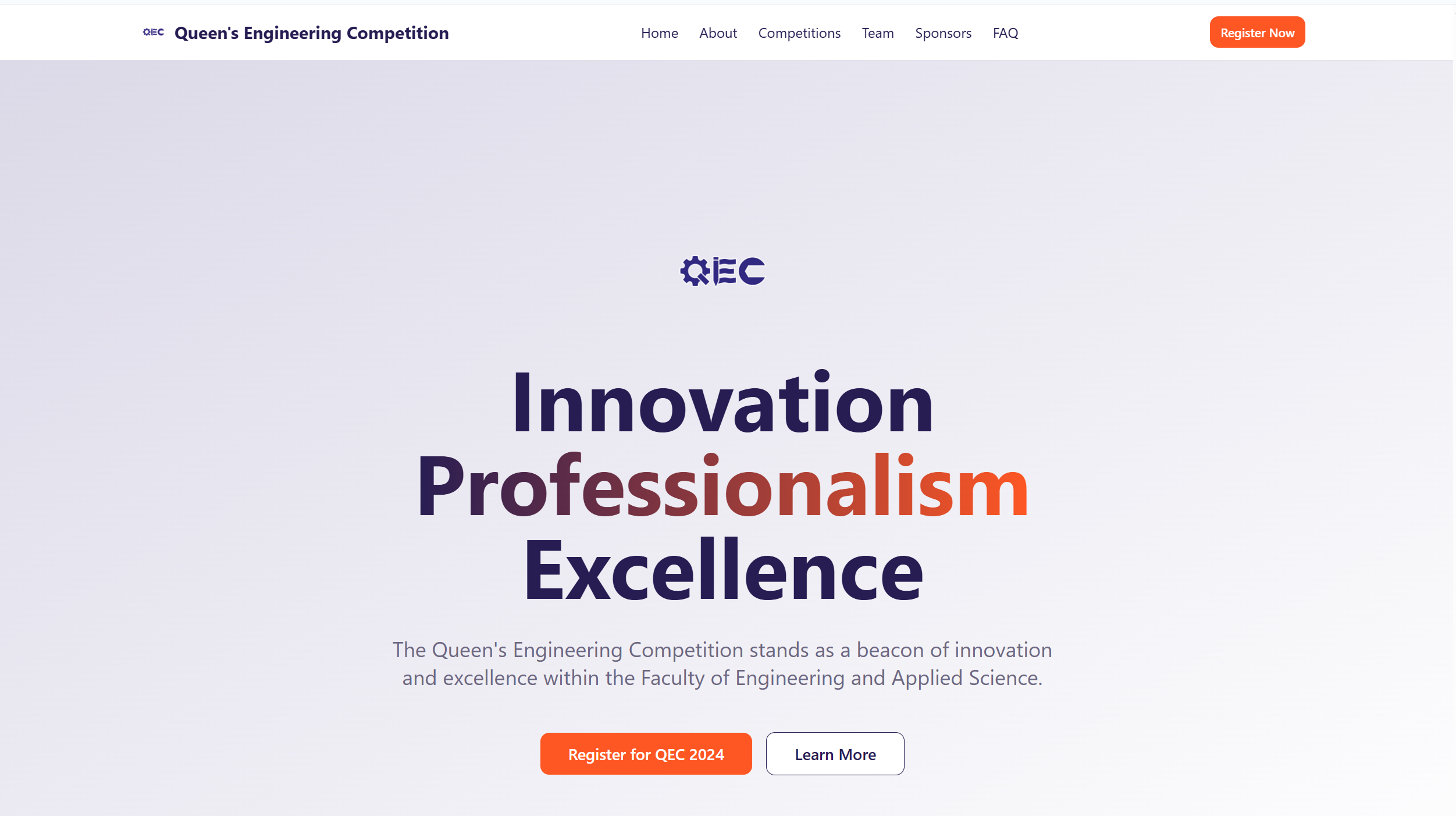Queens Engineering Competition Website